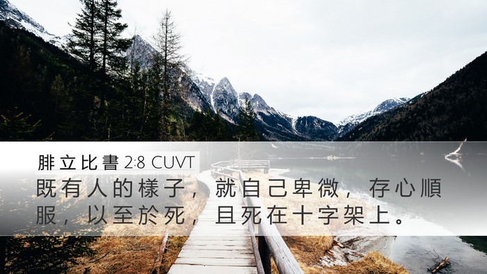 腓 立 比 書 2:8 CUVT Bible Verse Image