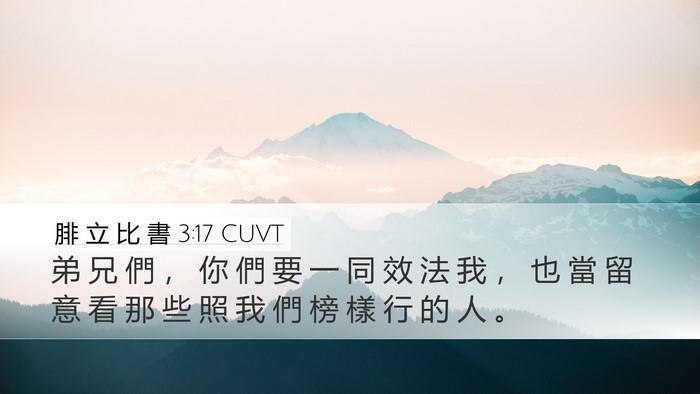 腓 立 比 書 3:17 CUVT Bible Verse Image