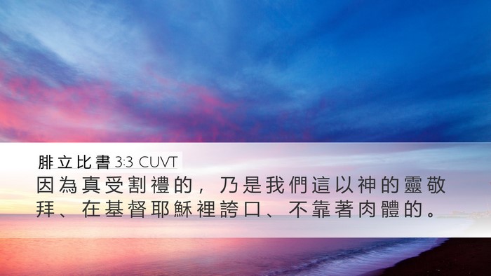 腓 立 比 書 3:3 CUVT Bible Verse Image