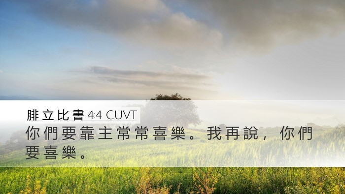 腓 立 比 書 4:4 CUVT Bible Verse Image