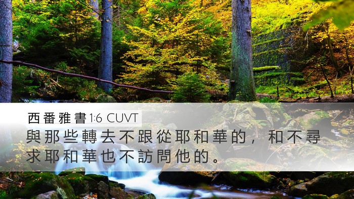 西 番 雅 書 1:6 CUVT Bible Verse Image