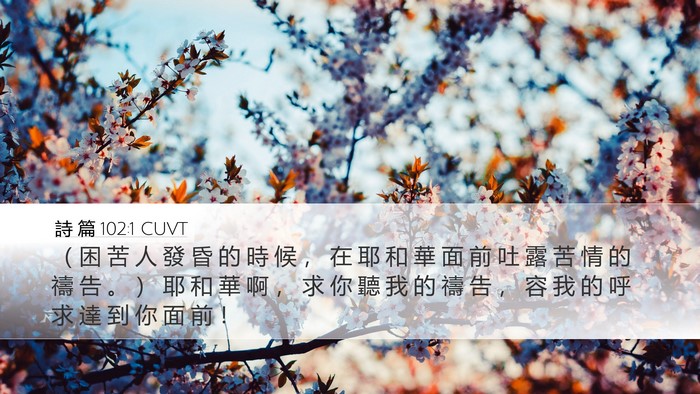 詩 篇 102:1 CUVT Bible Verse Image