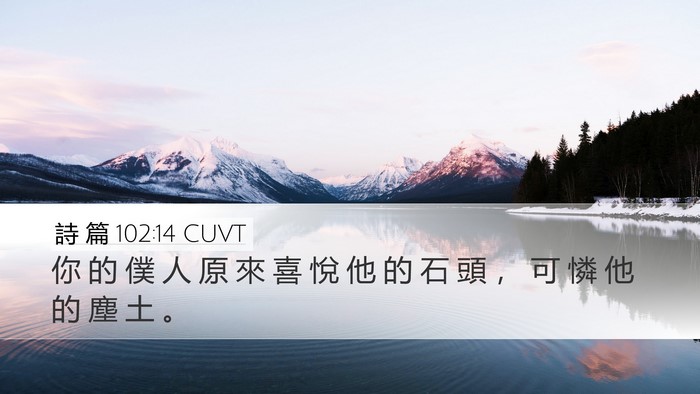 詩 篇 102:14 CUVT Bible Verse Image