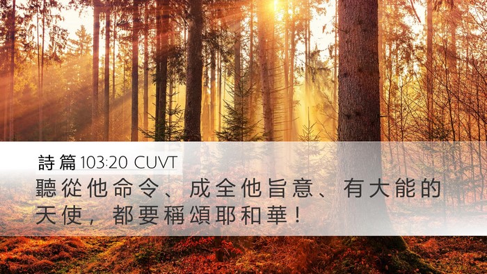 詩 篇 103:20 CUVT Bible Verse Image