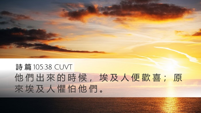 詩 篇 105:38 CUVT Bible Verse Image