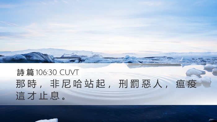 詩 篇 106:30 CUVT Desktop Wallpaper - 那 時 ， 非 尼 哈 站 起 ， 刑 罰 惡 - Desktop Bible Verse Wallpaper