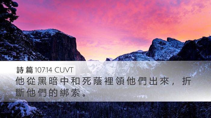 詩 篇 107:14 CUVT Bible Verse Image
