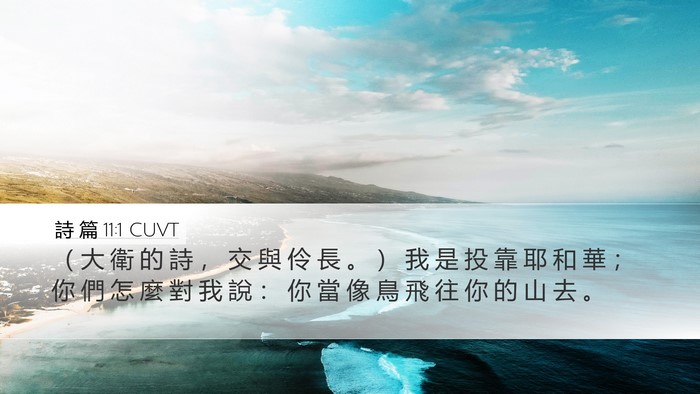 詩 篇 11:1 CUVT Bible Verse Image