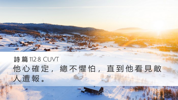 詩 篇 112:8 CUVT Bible Verse Image