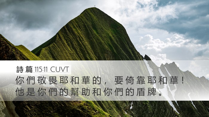 詩 篇 115:11 CUVT Desktop Wallpaper - 你 們 敬 畏 耶 和 華 的 ， 要 倚 靠 - Desktop Bible Verse Wallpaper