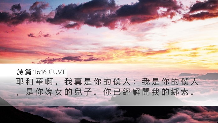 詩 篇 116:16 CUVT Bible Verse Image