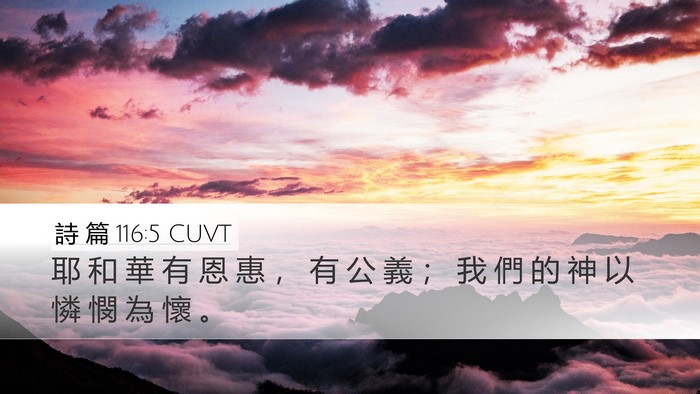 詩 篇 116:5 CUVT Bible Verse Image