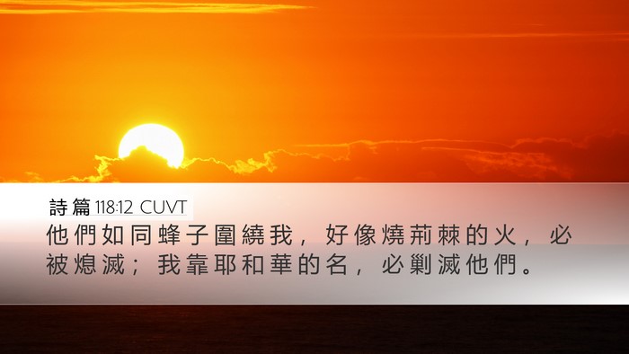 詩 篇 118:12 CUVT Bible Verse Image