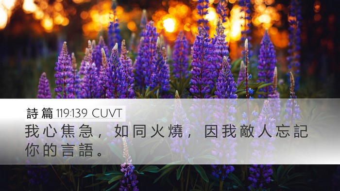 詩 篇 119:139 CUVT Bible Verse Image