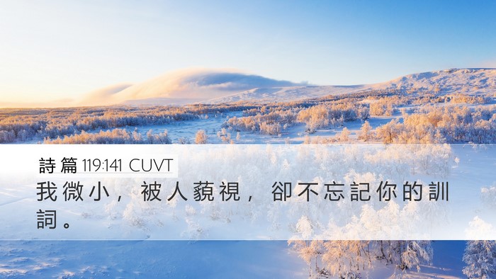 詩 篇 119:141 CUVT Bible Verse Image