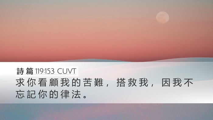 詩 篇 119:153 CUVT Bible Verse Image