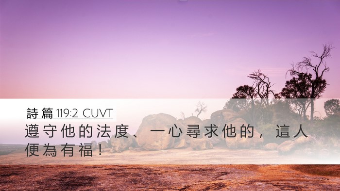 詩 篇 119:2 CUVT Bible Verse Image