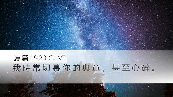 詩 篇 119:20 CUVT Bible Verse Image