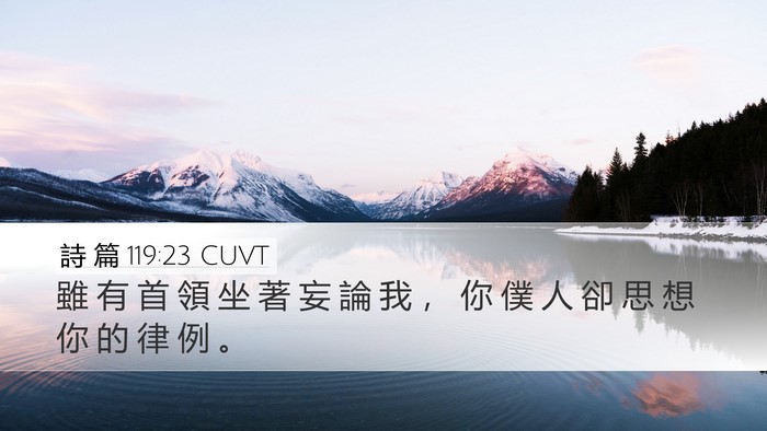 詩 篇 119:23 CUVT Bible Verse Image