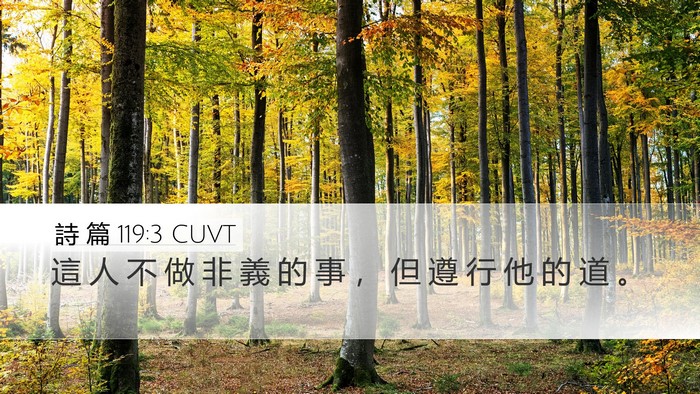 詩 篇 119:3 CUVT Bible Verse Image
