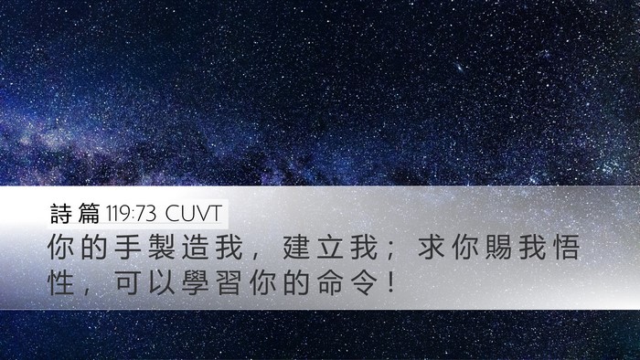 詩 篇 119:73 CUVT Bible Verse Image
