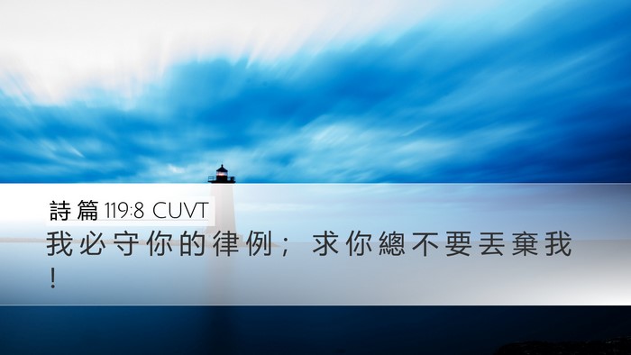 詩 篇 119:8 CUVT Bible Verse Image