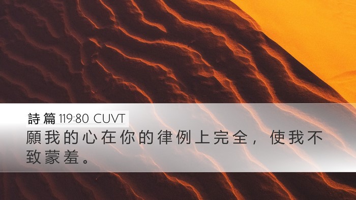 詩 篇 119:80 CUVT Bible Verse Image