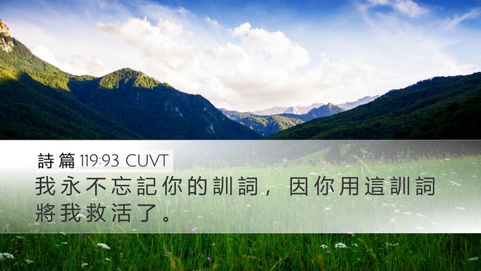 詩 篇 119:93 CUVT Bible Verse Image