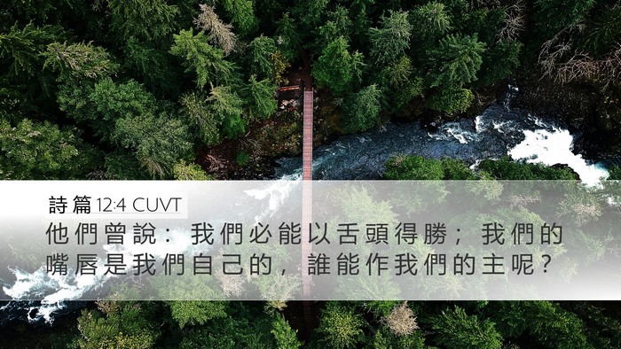 詩 篇 12:4 CUVT Bible Verse Image