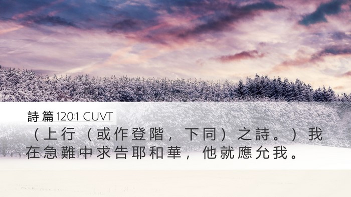 詩 篇 120:1 CUVT Bible Verse Image