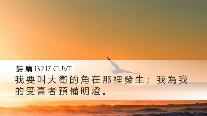詩 篇 132:17 CUVT Desktop Wallpaper - 我 要 叫 大 衛 的 角 在 那 裡 發 生 - Desktop Bible Verse Wallpaper