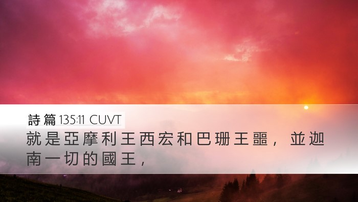 詩 篇 135:11 CUVT Bible Verse Image
