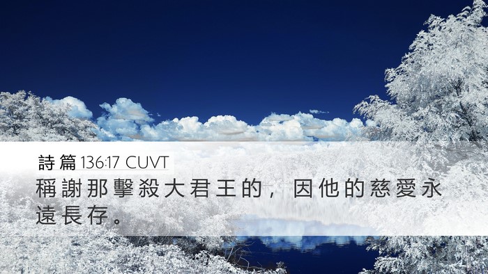 詩 篇 136:17 CUVT Bible Verse Image