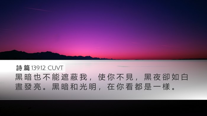 詩 篇 139:12 CUVT Bible Verse Image