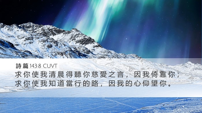 詩 篇 143:8 CUVT Bible Verse Image
