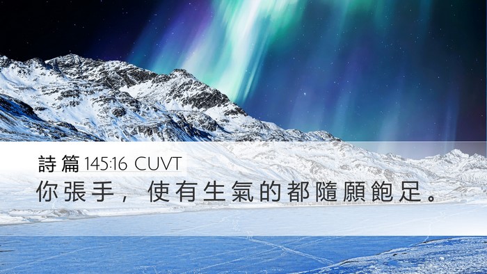 詩 篇 145:16 CUVT Bible Verse Image