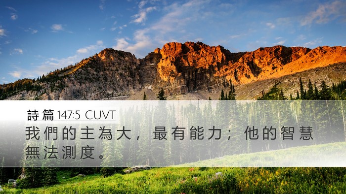 詩 篇 147:5 CUVT Bible Verse Image