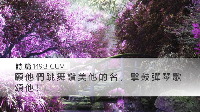 詩 篇 149:3 CUVT Bible Verse Image