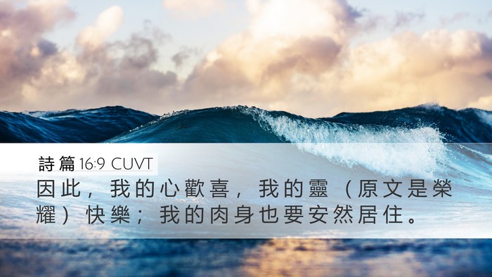 詩 篇 16:9 CUVT Bible Verse Image