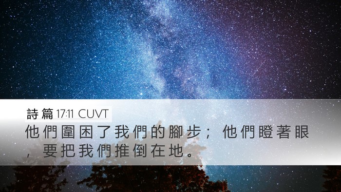 詩 篇 17:11 CUVT Bible Verse Image