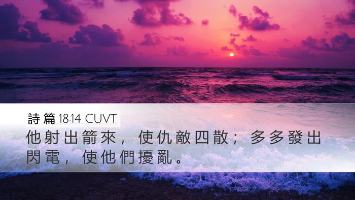 詩 篇 18:14 CUVT Bible Verse Image