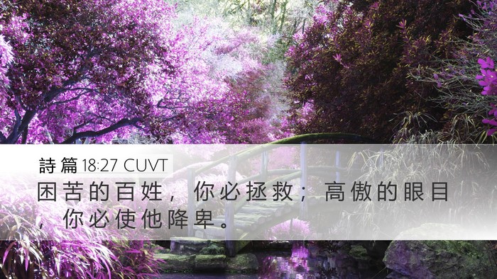 詩 篇 18:27 CUVT Bible Verse Image