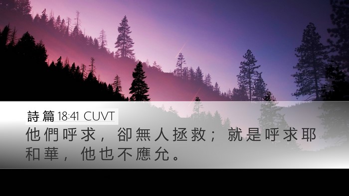 詩 篇 18:41 CUVT Bible Verse Image