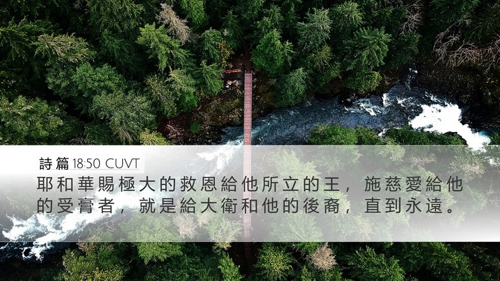 詩 篇 18:50 CUVT Bible Verse Image