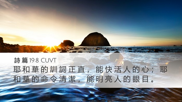 詩 篇 19:8 CUVT Bible Verse Image