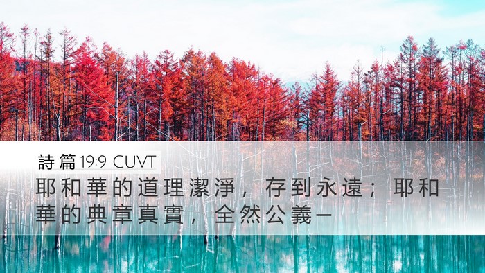 詩 篇 19:9 CUVT Bible Verse Image