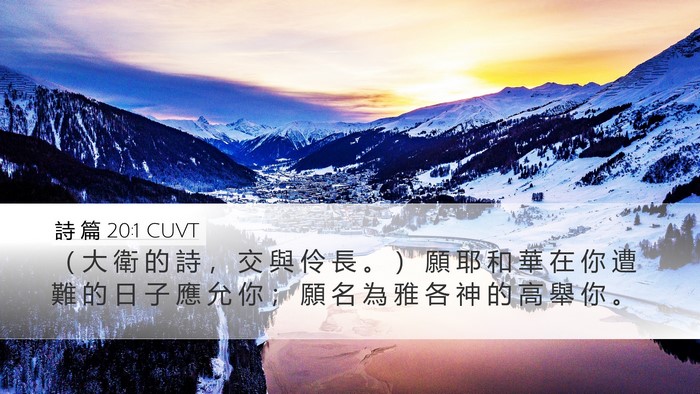 詩 篇 20:1 CUVT Bible Verse Image