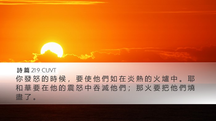 詩 篇 21:9 CUVT Bible Verse Image