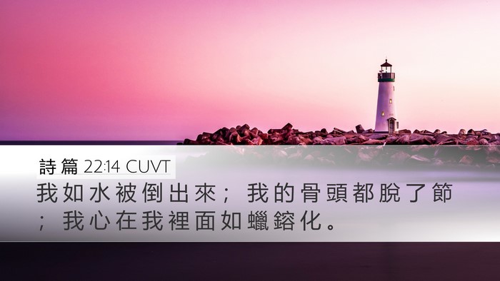 詩 篇 22:14 CUVT Bible Verse Image