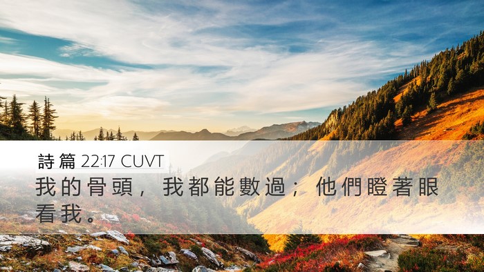詩 篇 22:17 CUVT Bible Verse Image